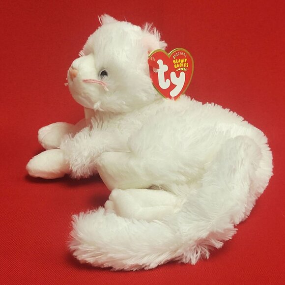 Ty Beanie Babies Bianca The Cat Plush 2004 Pink Bow Stuffed Animal - Picture 7 of 12